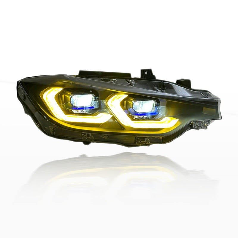 BMW F30 3 Series Laser Style LED Headlights CSL Yellow/White (2012 - 2019)
